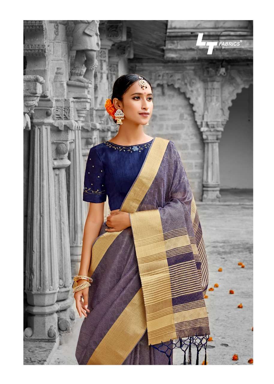 ARPITA DESIGNER LINEN TISSUE ZARI SAREE 