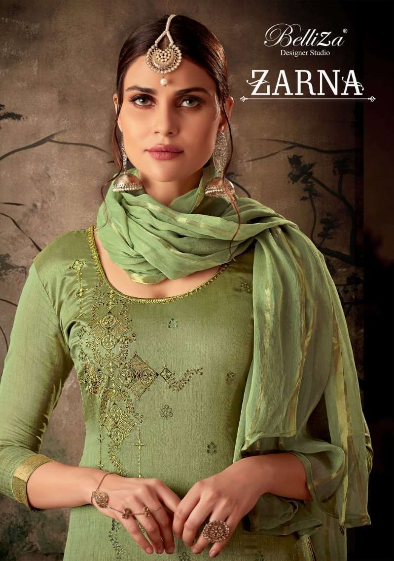 belliza zarna series 576001-576010 pure mysore silk jacquard suit