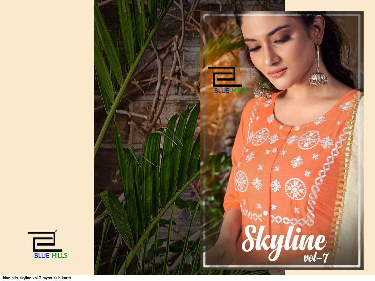 blue hills skyline vol 7 series 101-108 14kg rayon slub suits