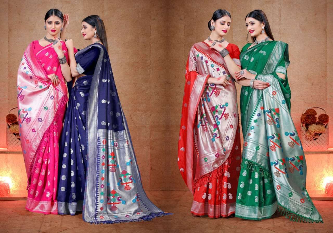 chanderi sarees karigiri paithani series 1001-1008 silk saree collection