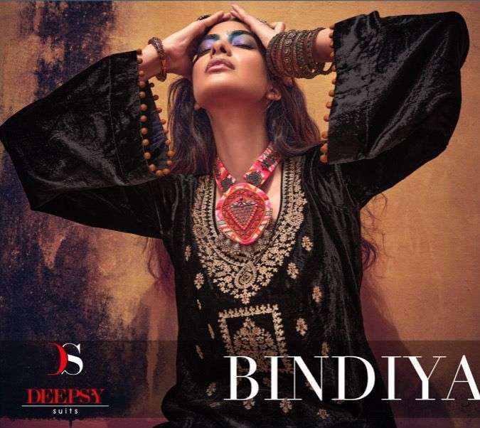 deepsy suits bindiya series 11901-11906 pure viscose velvet suit