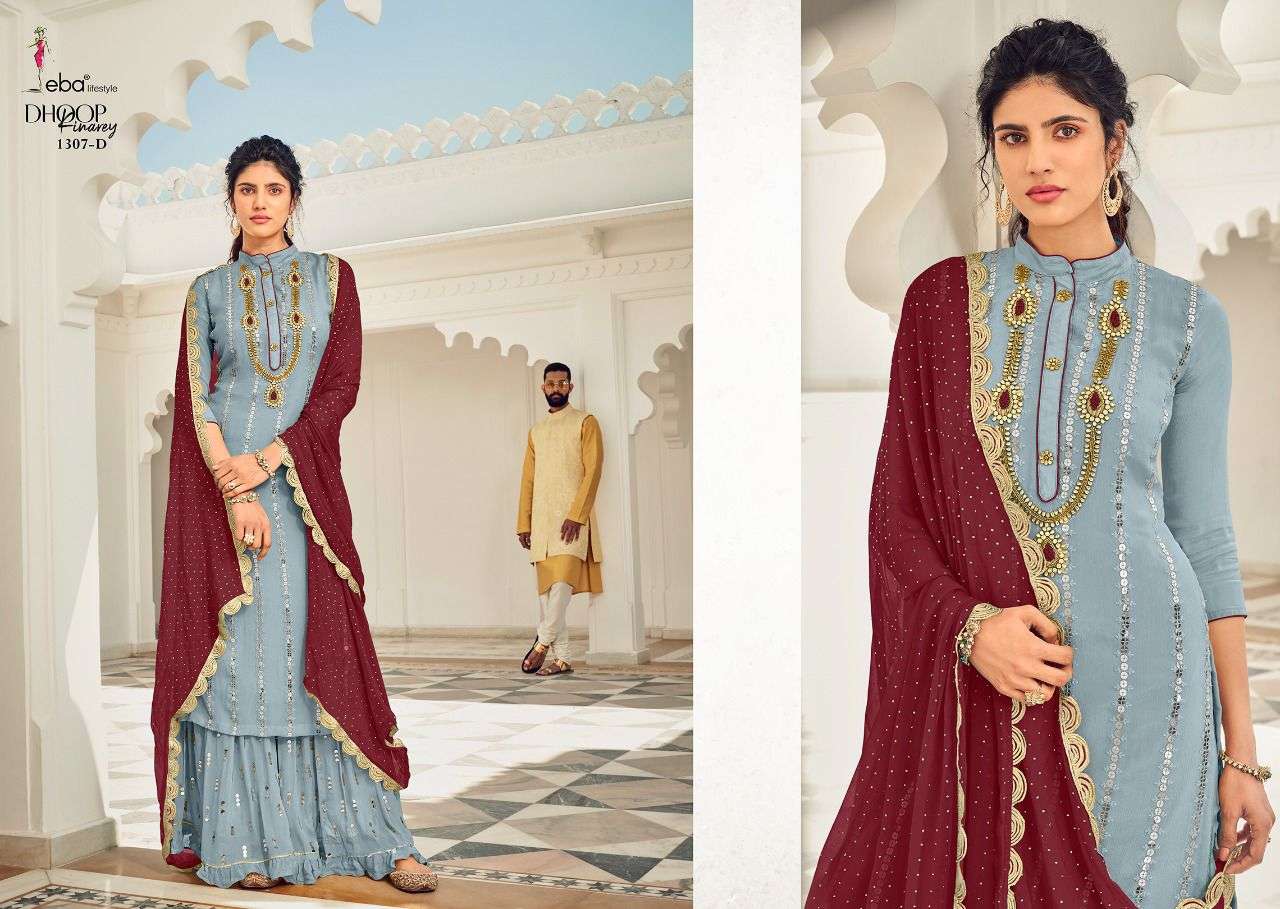 EBA DHOOP KINAREY COLOR EDITION DESIGNER FAUX GEORGETTE SUIT 