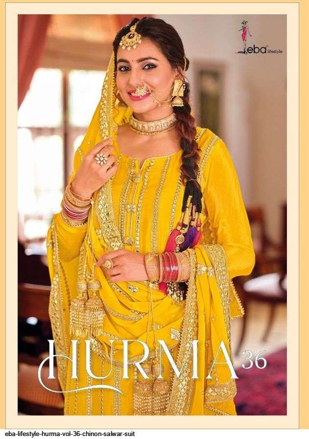 eba hurma vol 36 series 145-1348 Chinon with emboidery work suit