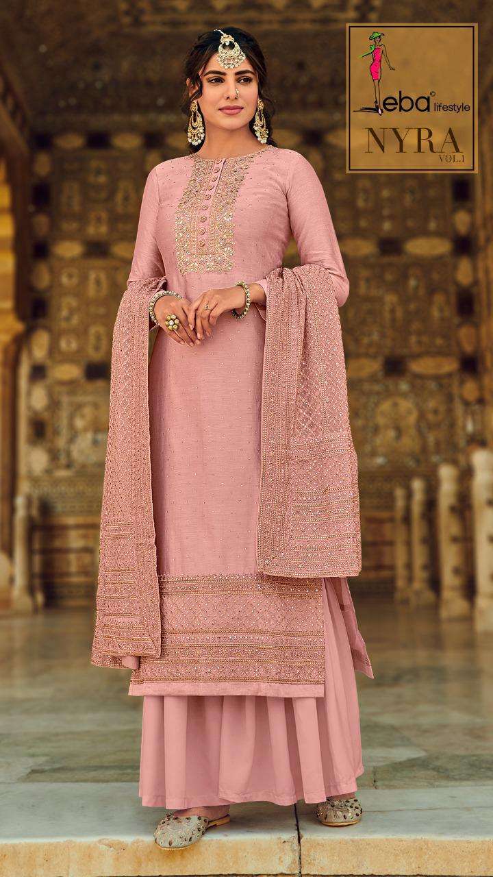 EBA NYRA VOL-1 DESIGNER PURE MAHESHWARI VISCOSE SILK SUIT 