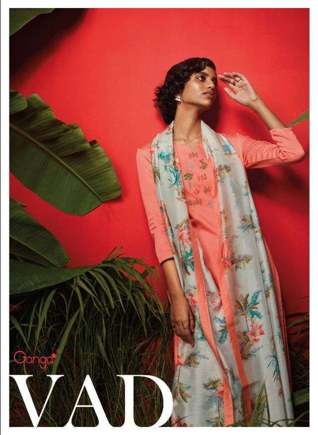 ganga vad series c0708-c0713 premium cotton satin suit