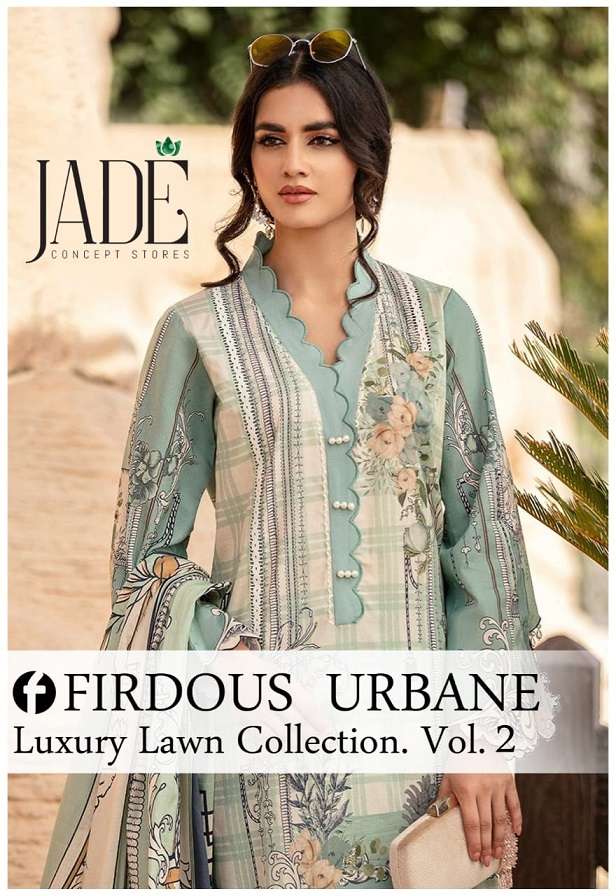 Jade Firdous Urbane Luxury Lawn Collection vol-2 series 11-18 lawn suit 