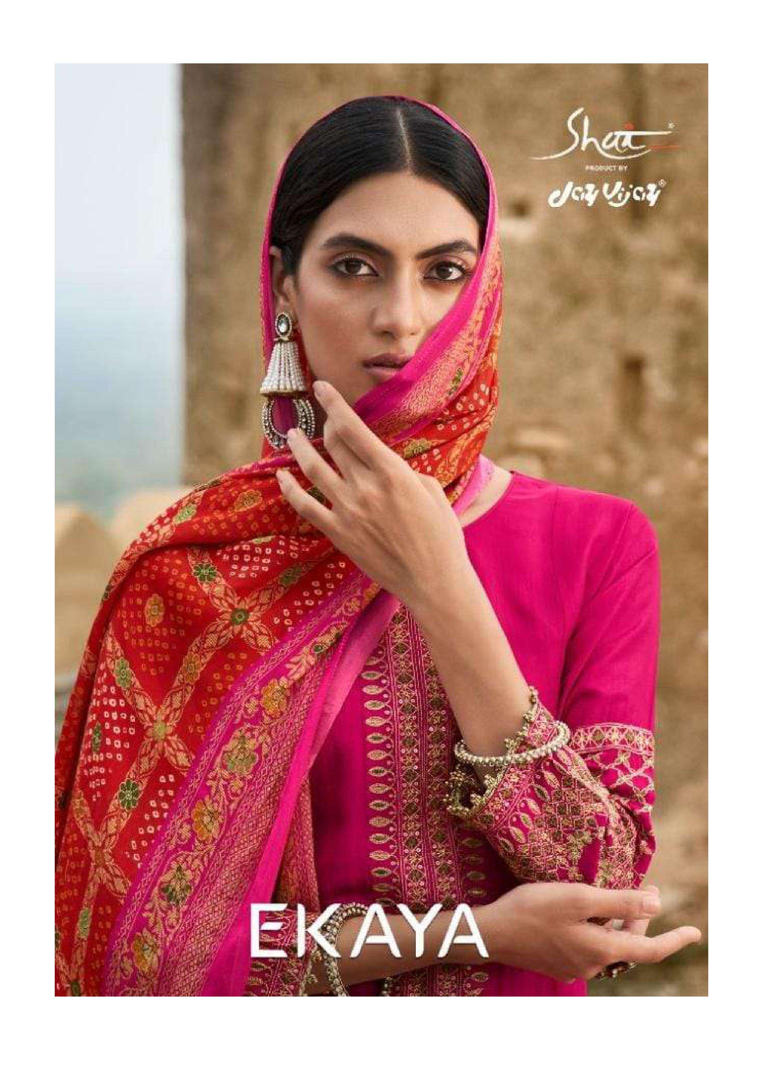 jay vijay ekaya series 6381-6389 pure bember silk suits