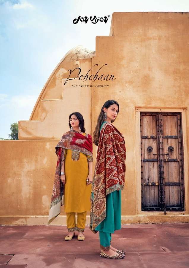 jay vijay pehchaan series 6441-6448 pashmina dyed suit