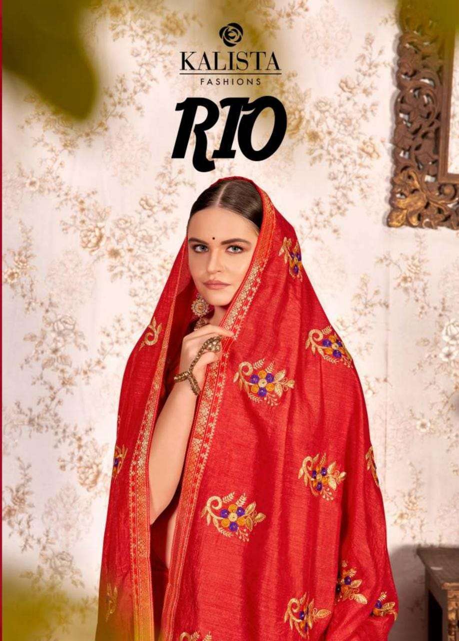 kalista rio series 671-678 vichitra with full work and lace saree