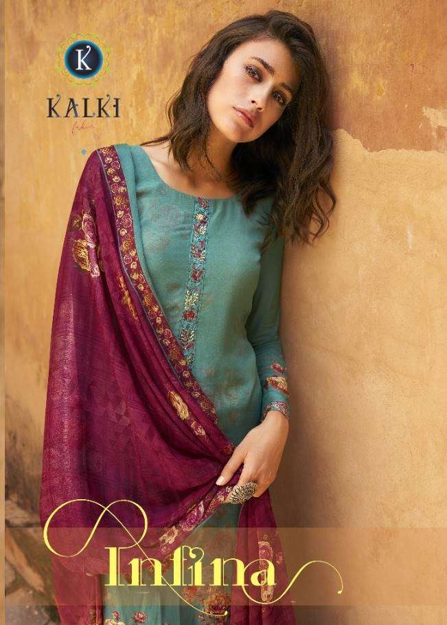 kalki fashion infina series 16001-16006 pure muslin digital print suit 