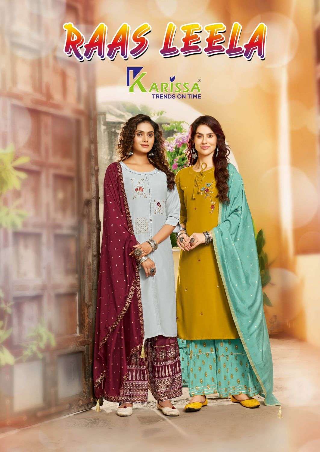 karissa raas leela series 1001-1006 Premium heavy maslin readymade suit