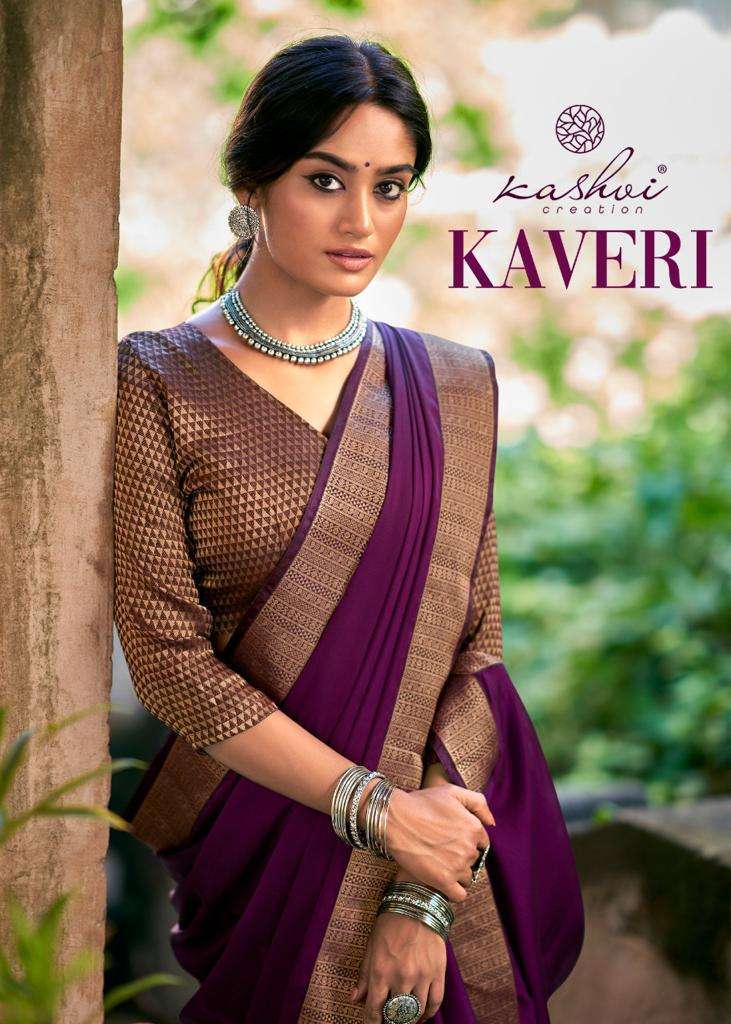 kashvi creation kaveri series 87001-87010 moss chiffon saree