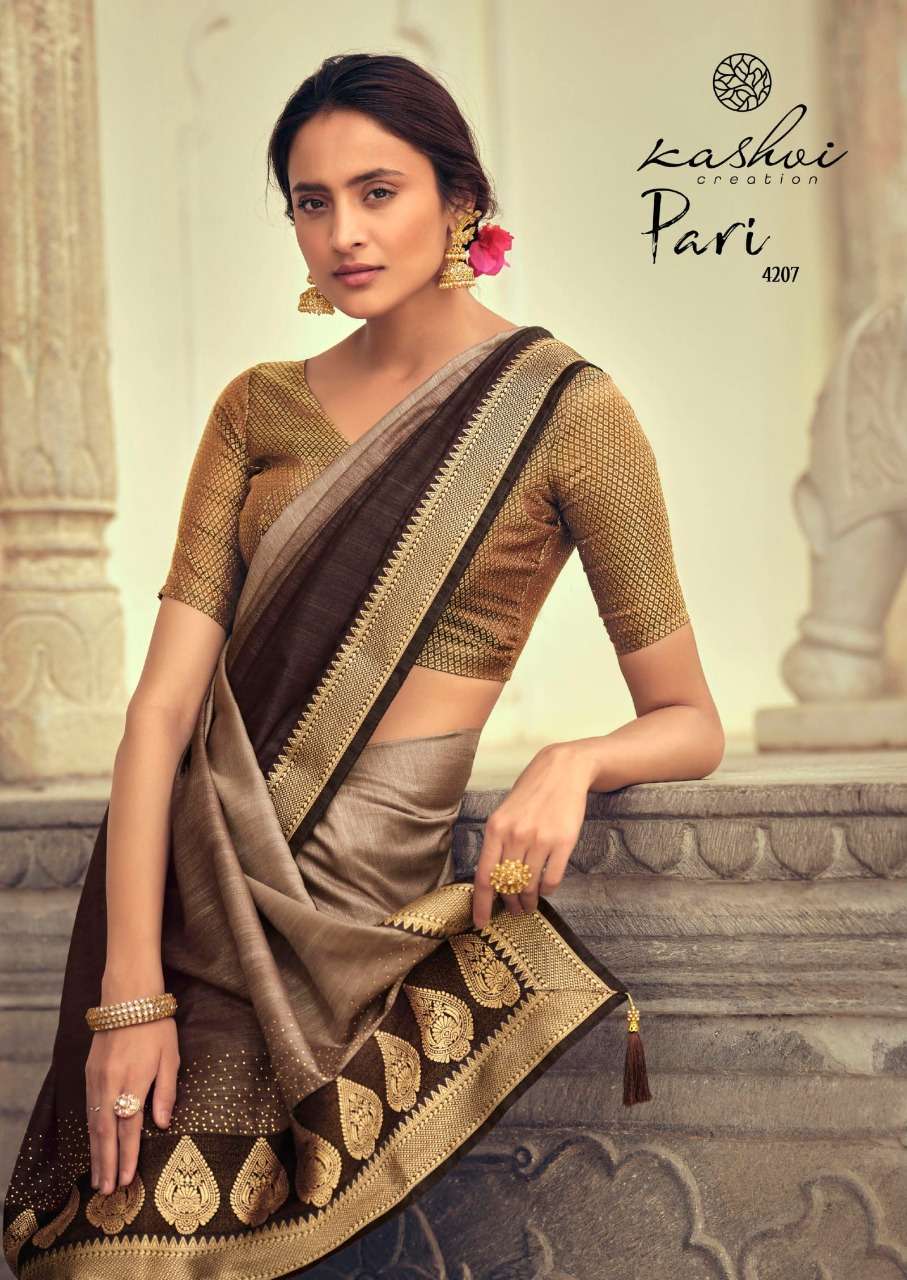 kashvi creation pari series 4201-4210 vichitra silk saree