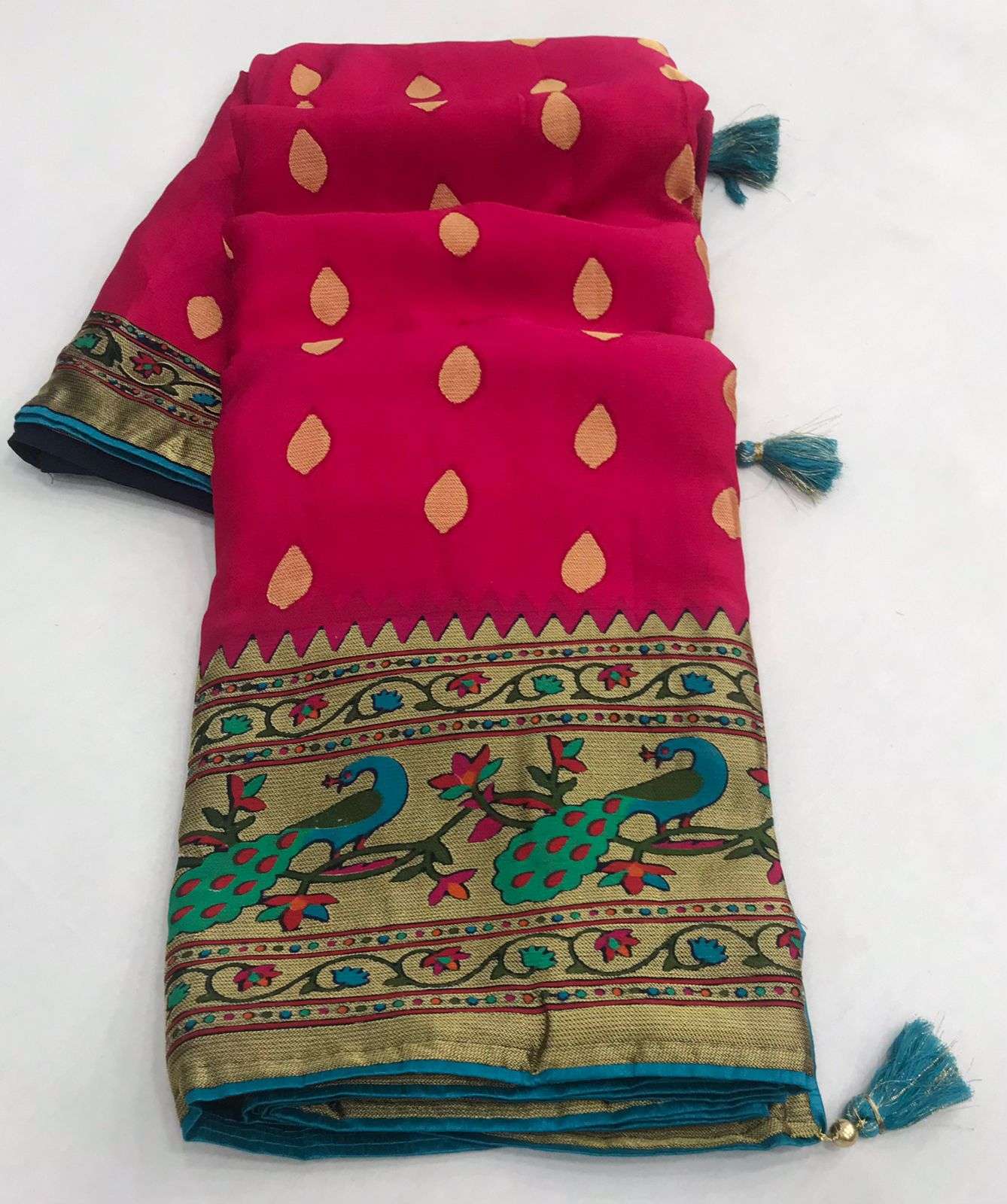 KASHVI PAITHNI SILK DESIGNER SOFT BRASSO SAREE