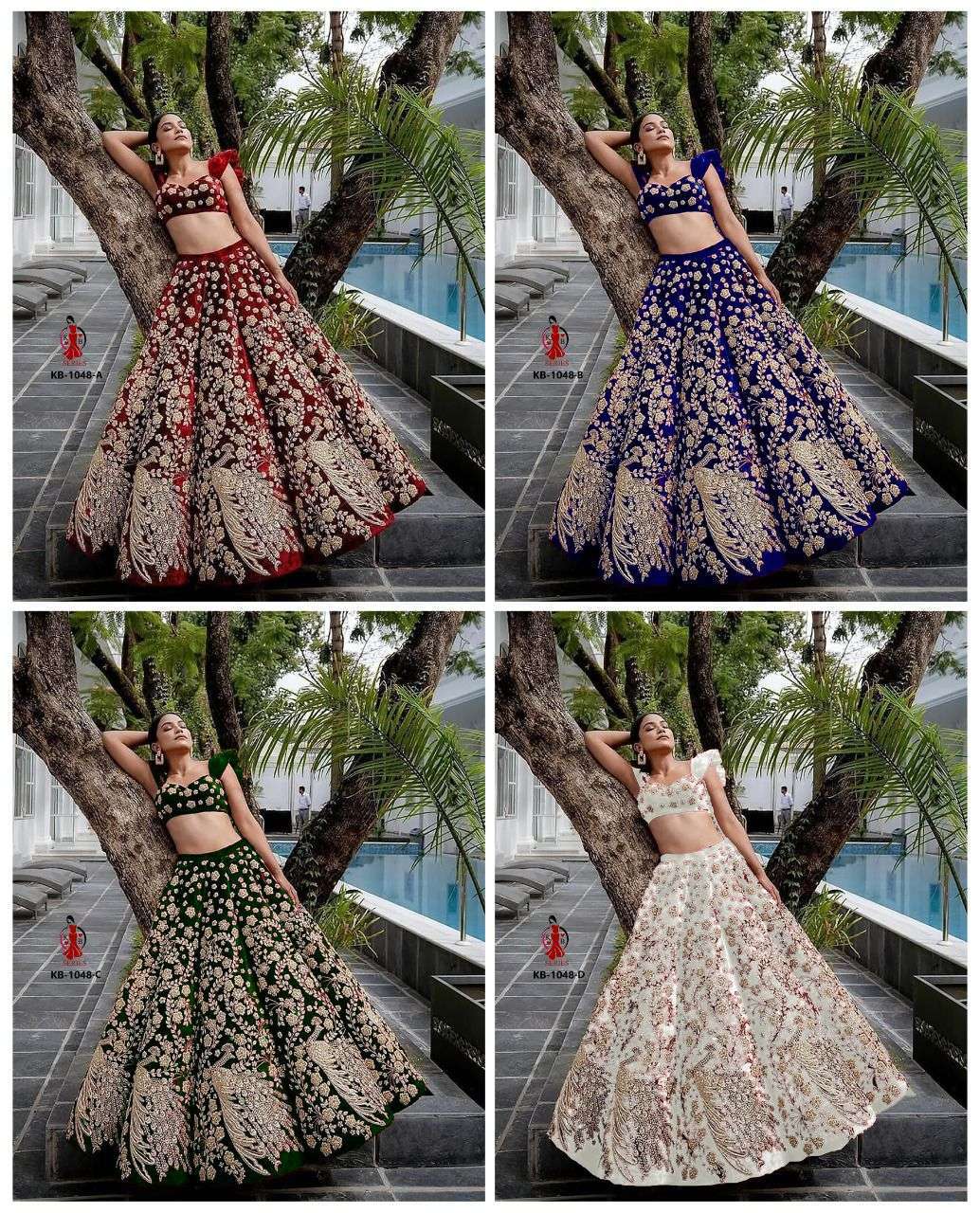 kb series design 1048 9000 markable Velvet lehenga