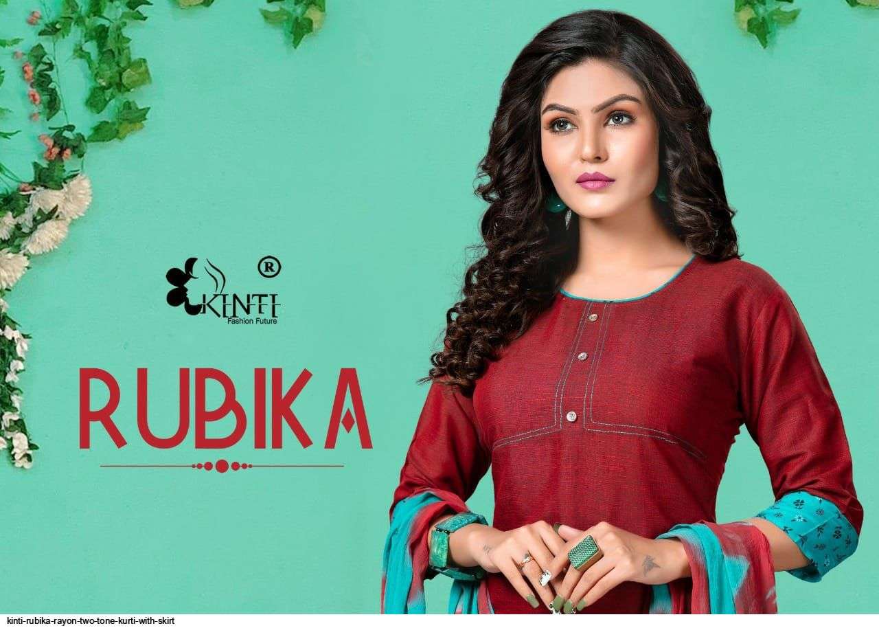 kinti rubika series 101-106 rayon two tone suit