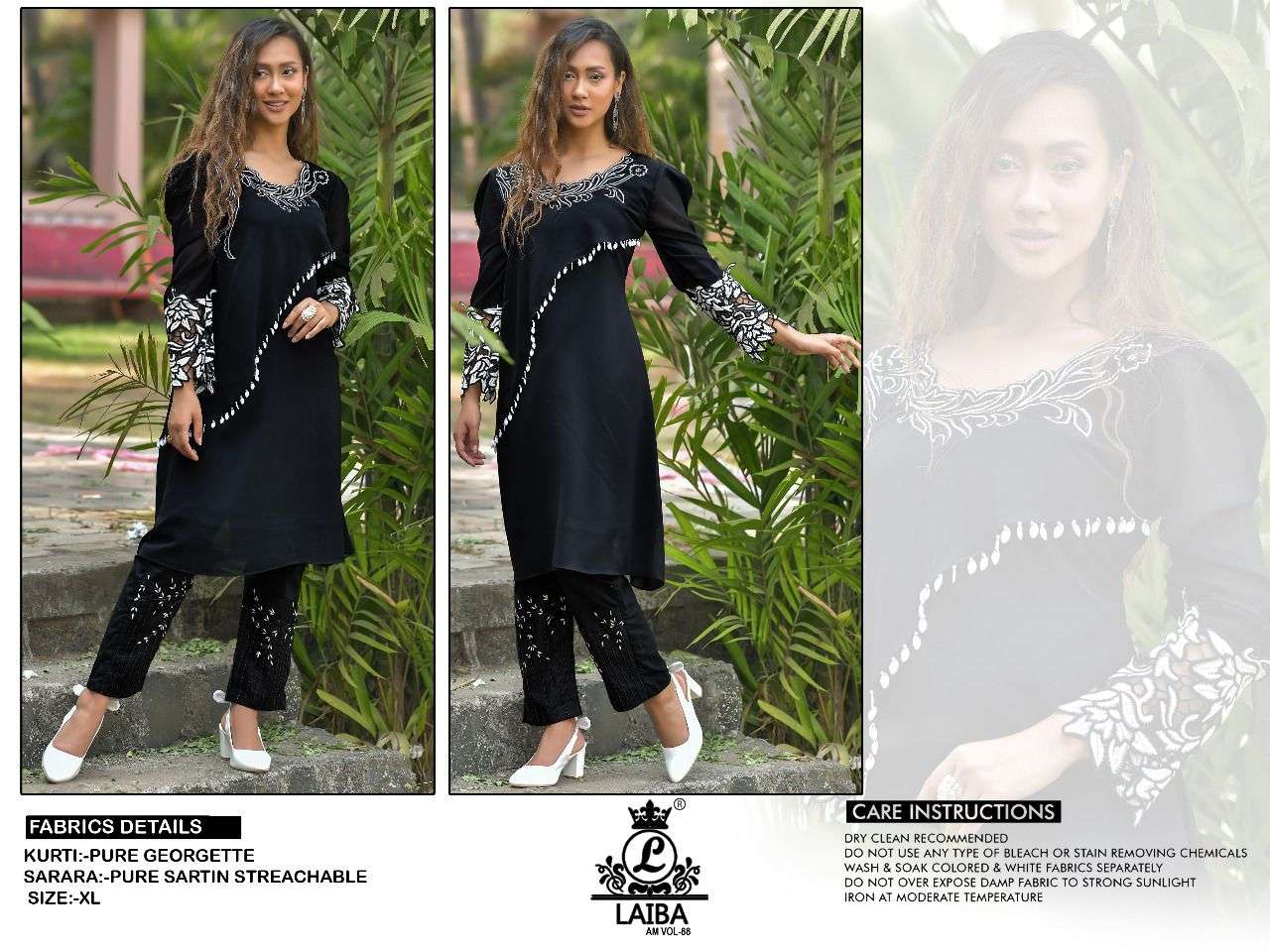 LAIBA AM VOL-88 DESIGNER PURE GEORGETTE TUNIC 