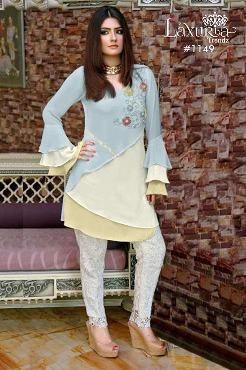 LAXURIA TRENDZ 1149 DESIGNER FAUX GEORGETTE TUNIC 