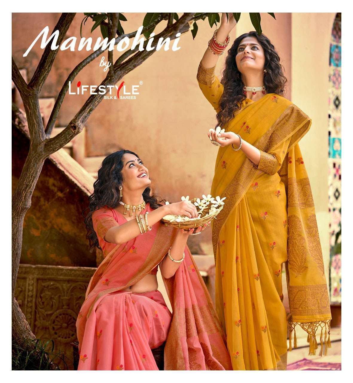 lifestyle manmohini vol 1 series 75961-75966 chanderi cotton saree