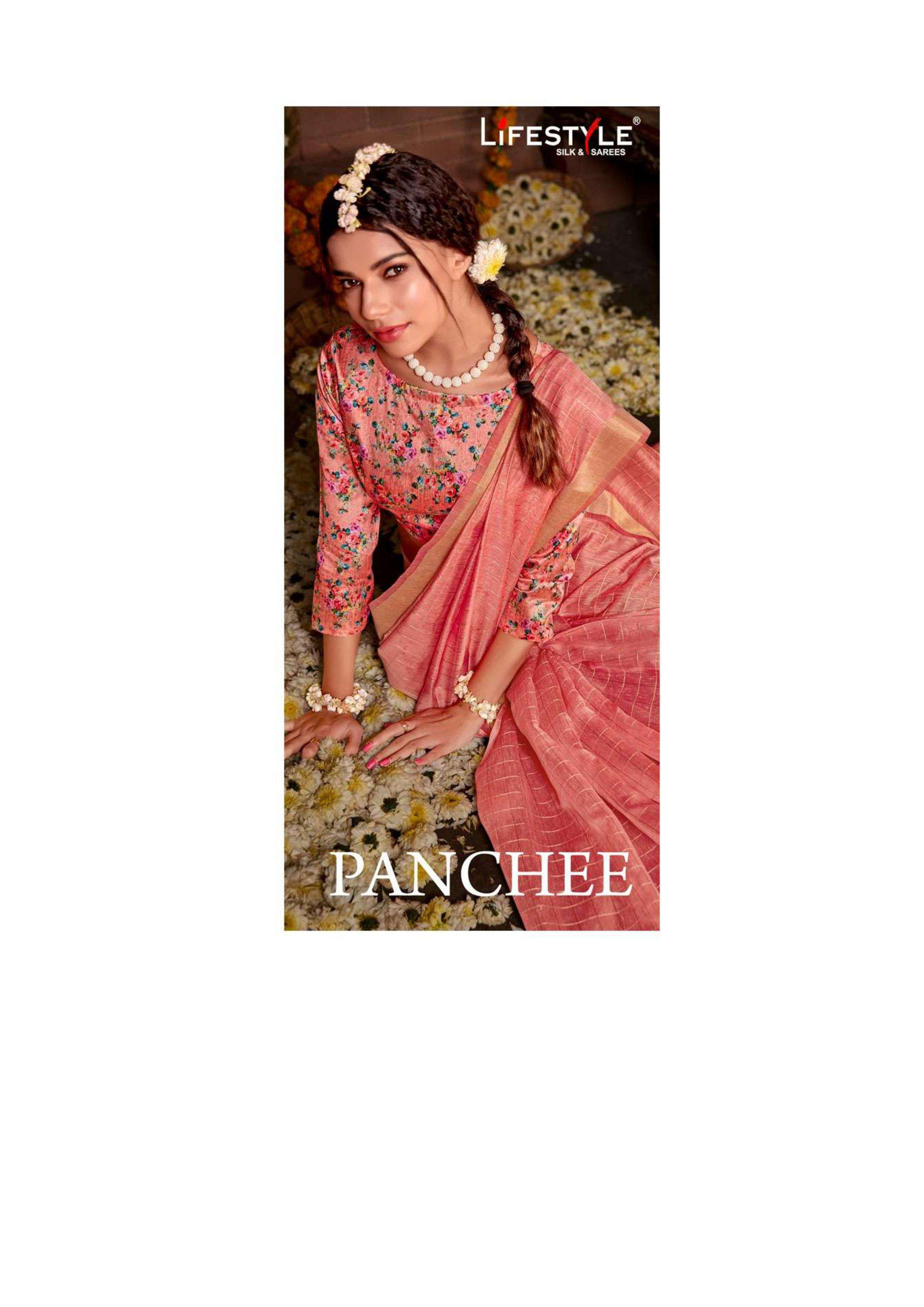 lifestyle panchee series 76401-76406 chanderi silk sarees