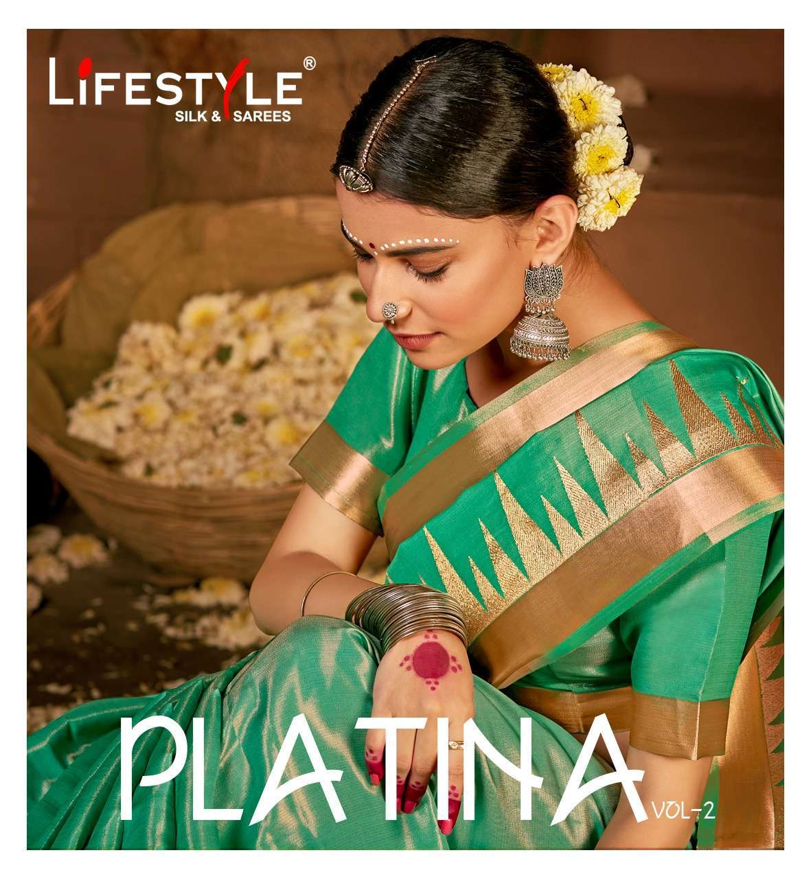 lifestyle platina vol 2 series 77281-77286 cotton tissue sarees