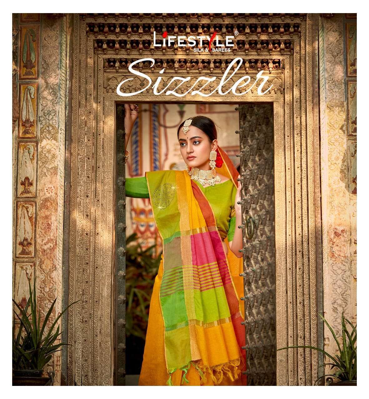 lifestyle sizzler series 77261-77266 chanderi silk saree