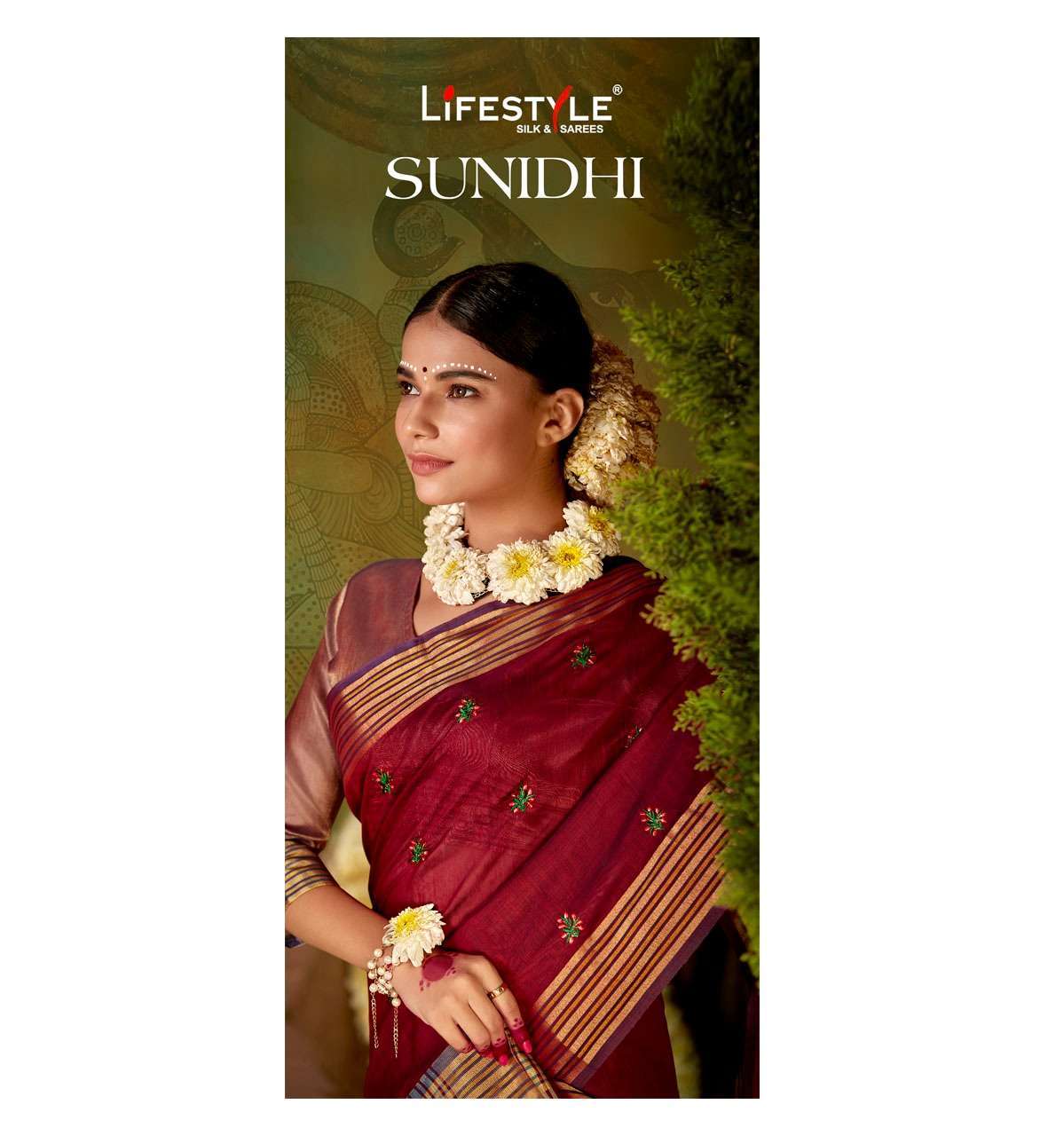 lifestyle sunidhi vol 1 series 76241-76246 chanderi silk saree