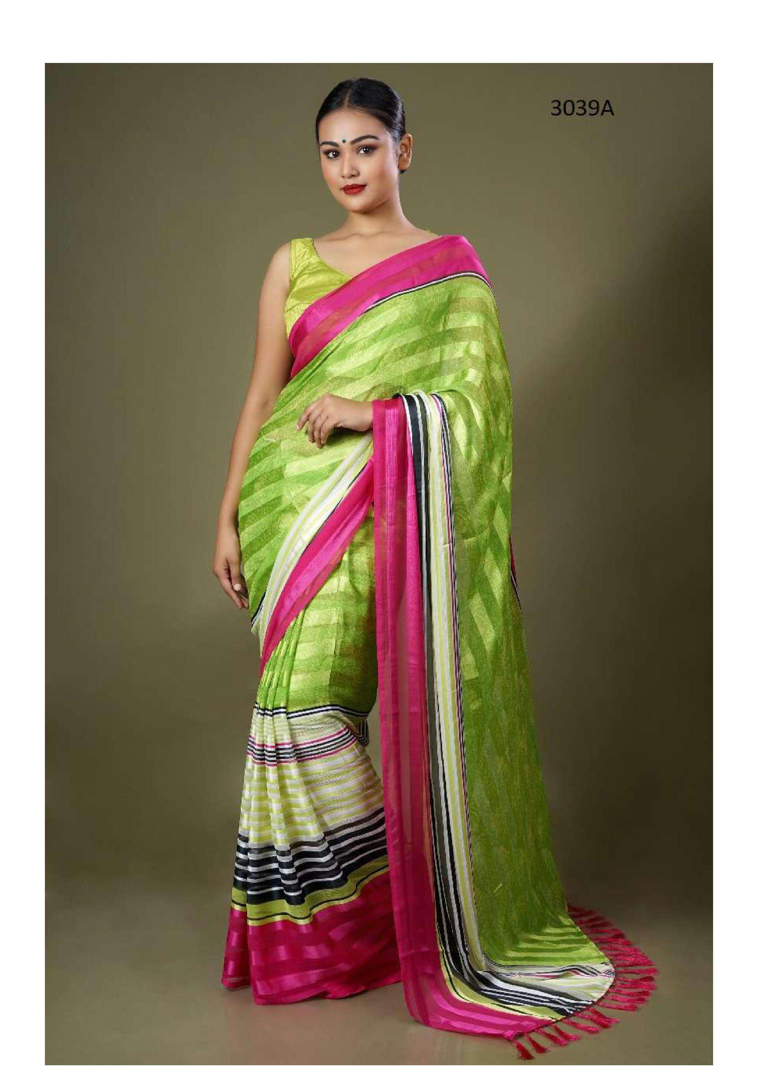 manjula 3039 design colors chiffon satin patta fancy saree