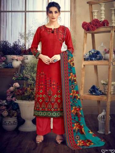 MINU SALWAR SUITS SHEETAL DESIGNER PURE PASHMINA SUIT 