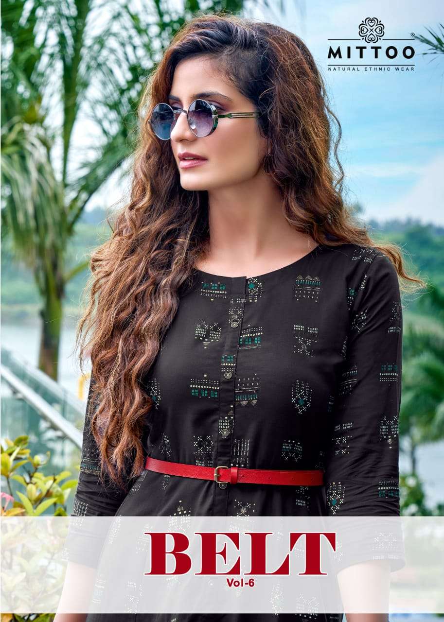 mittoo belt vol 6 series 1098-1101 rayon print kurti