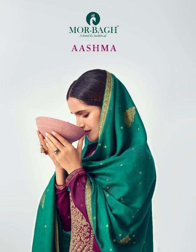 mor bagh aashma series 8490-8495 pure viscose utsav silk suit 