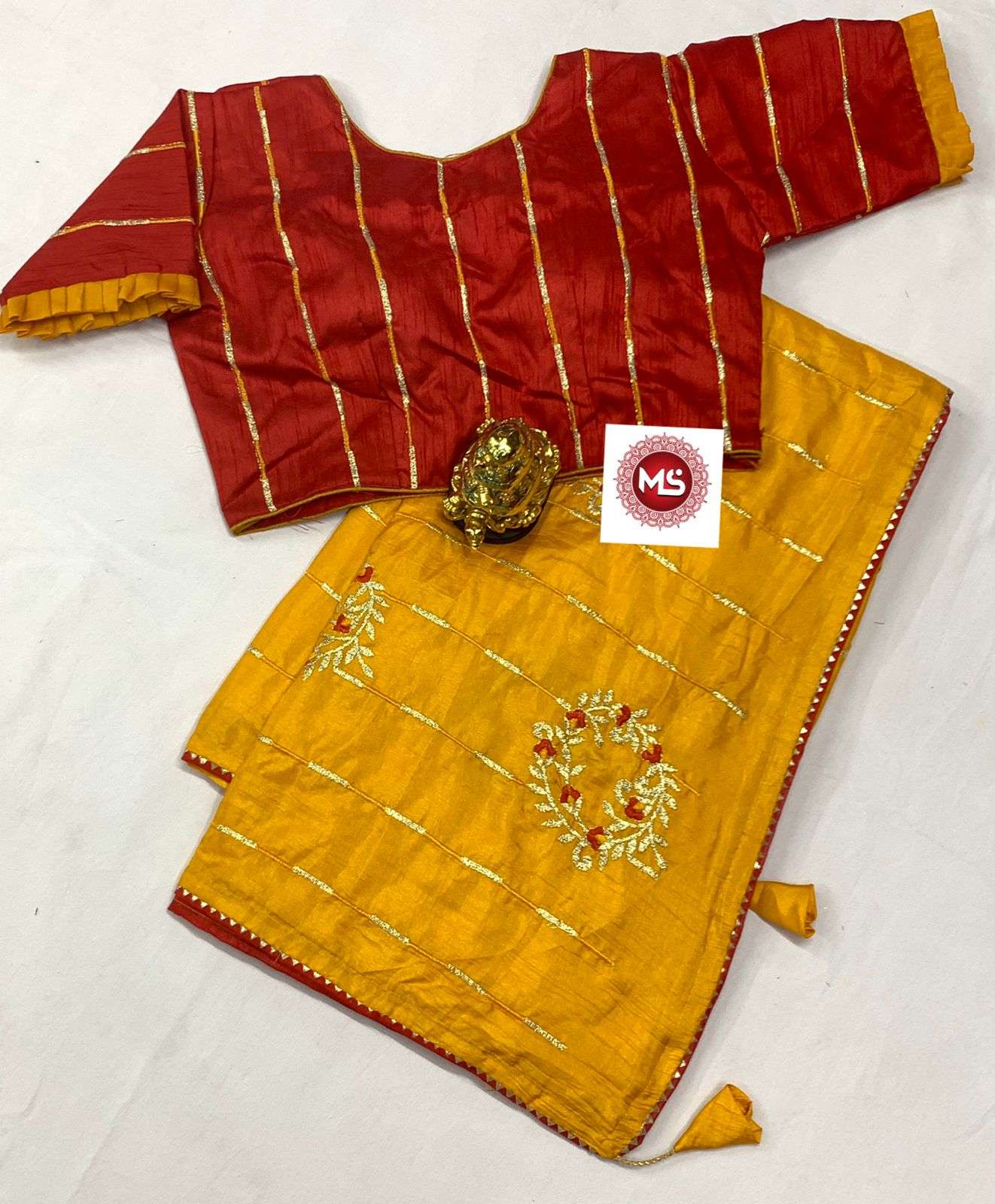 MS BRAND DESIGNER DOLLA EMBROIDERY WORK SAREES