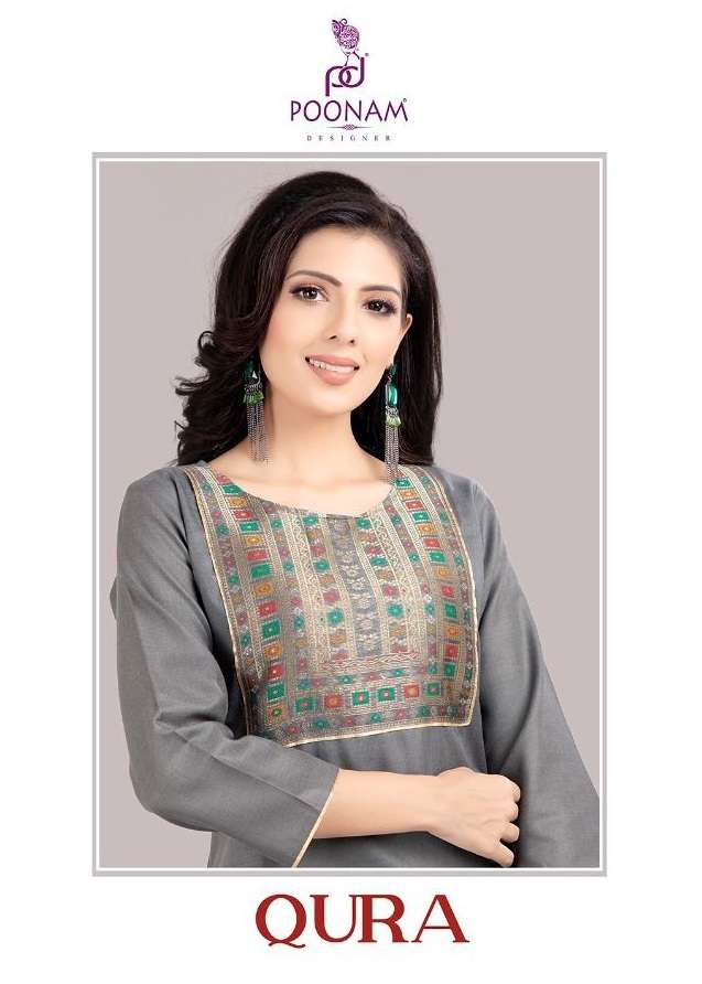 poonam qura 1001-1006 banarasi neck cotton kurti 