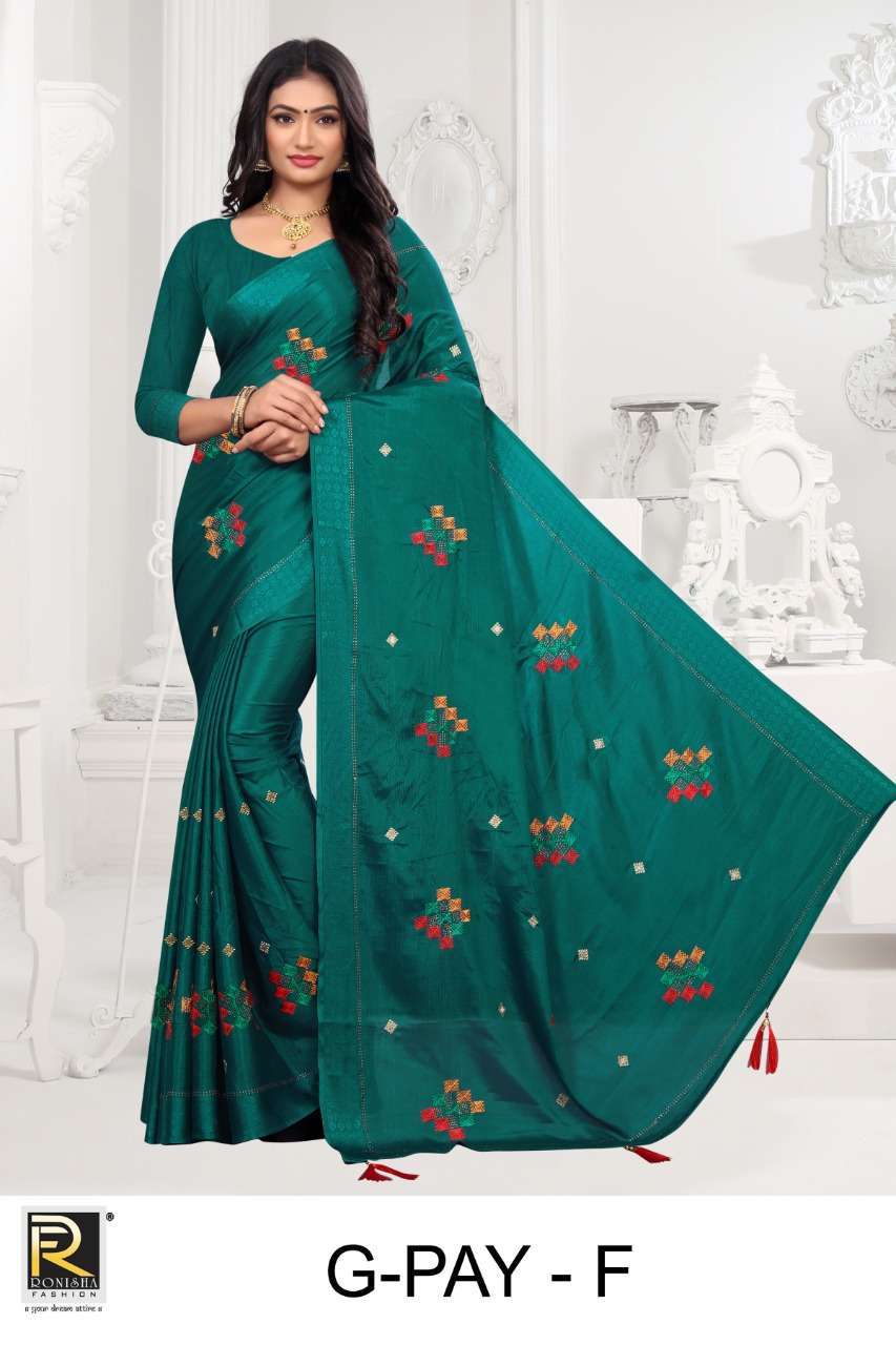 ranjna saree G-pay chinon dobi patta saree collection