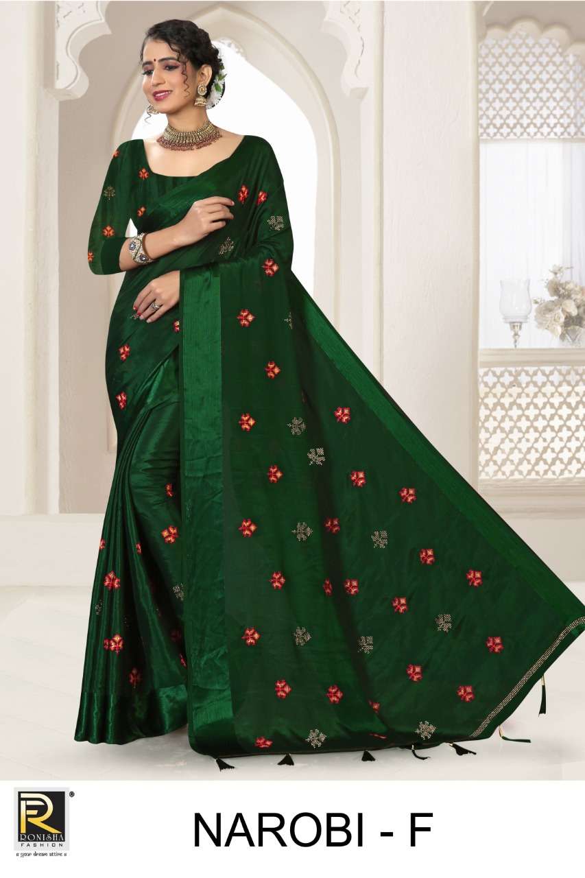 ranjna saree narobi chinon patta saree collection 