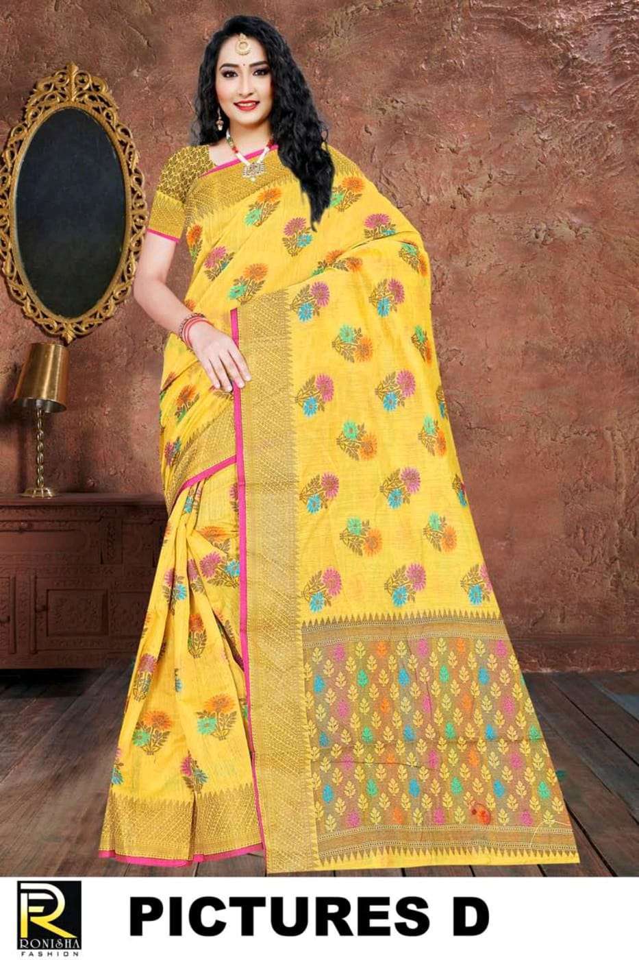 ranjna saree Pictures cotton silk formal wear saree collection 