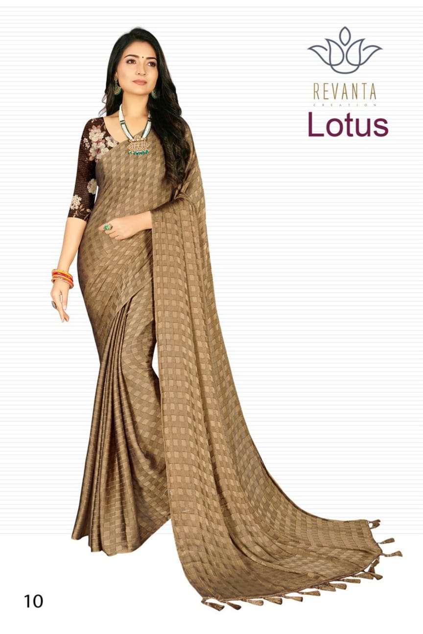 revanta lotus series 01-10 Rainbow Jari Checks saree With Digital Zari Blouse