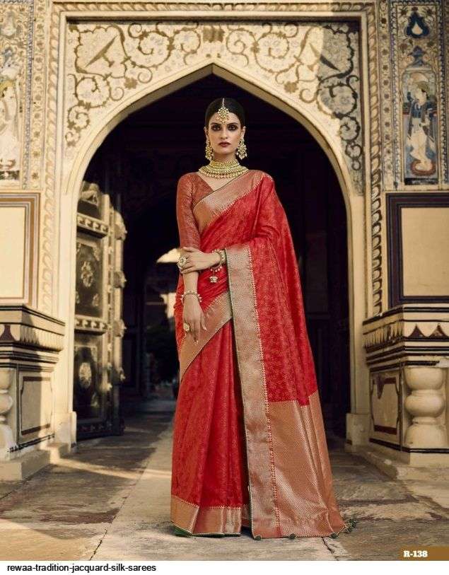 rewaa tradition series 133-141 fancy silk saree