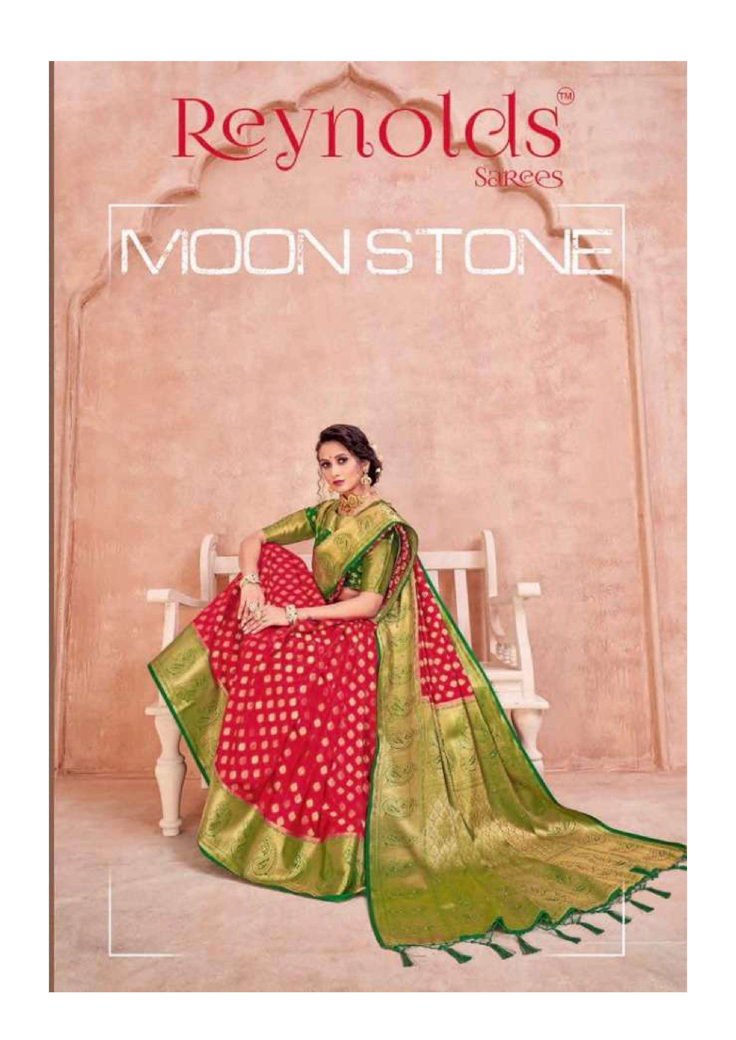 reynlods sarees moon stone silk saree exclusive collection 