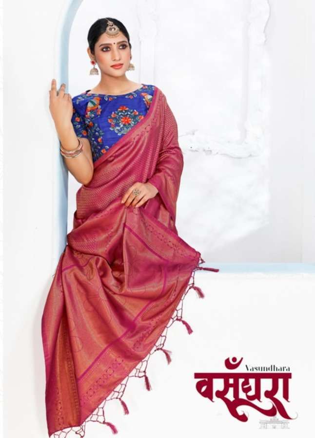 reynolds sarees vasundhara series 1001-1008 silk saree