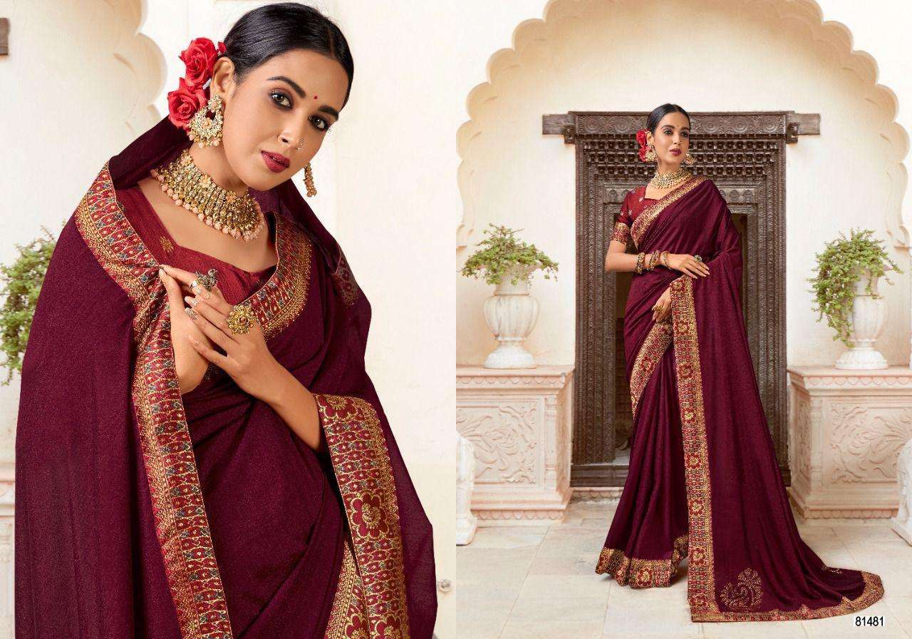 right women designer padma series 81481-81488 vichitra saree