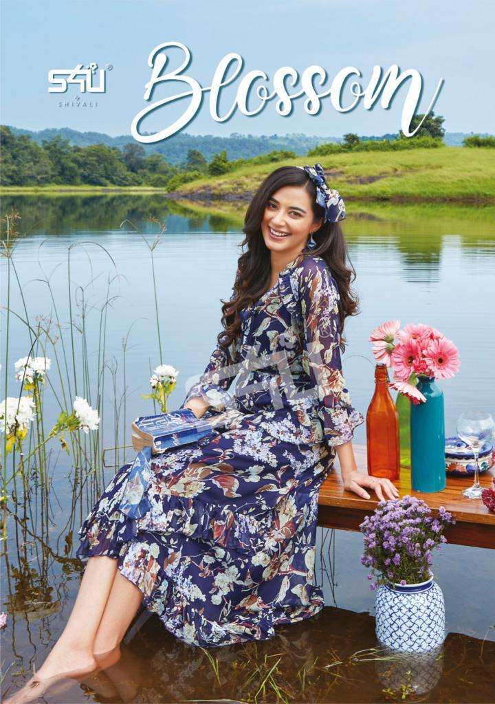 s4u blossom vol 2 series 001-006 Chiffon kurti