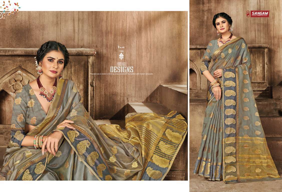 sangam prints suhaana 1193-1198 organza saree