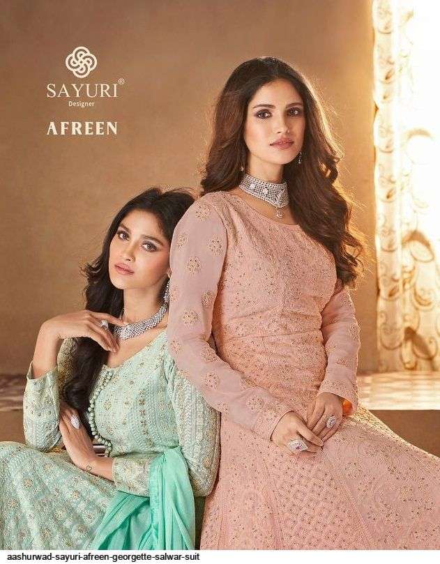 sayuri afreen series 132-135 real georgette suit 