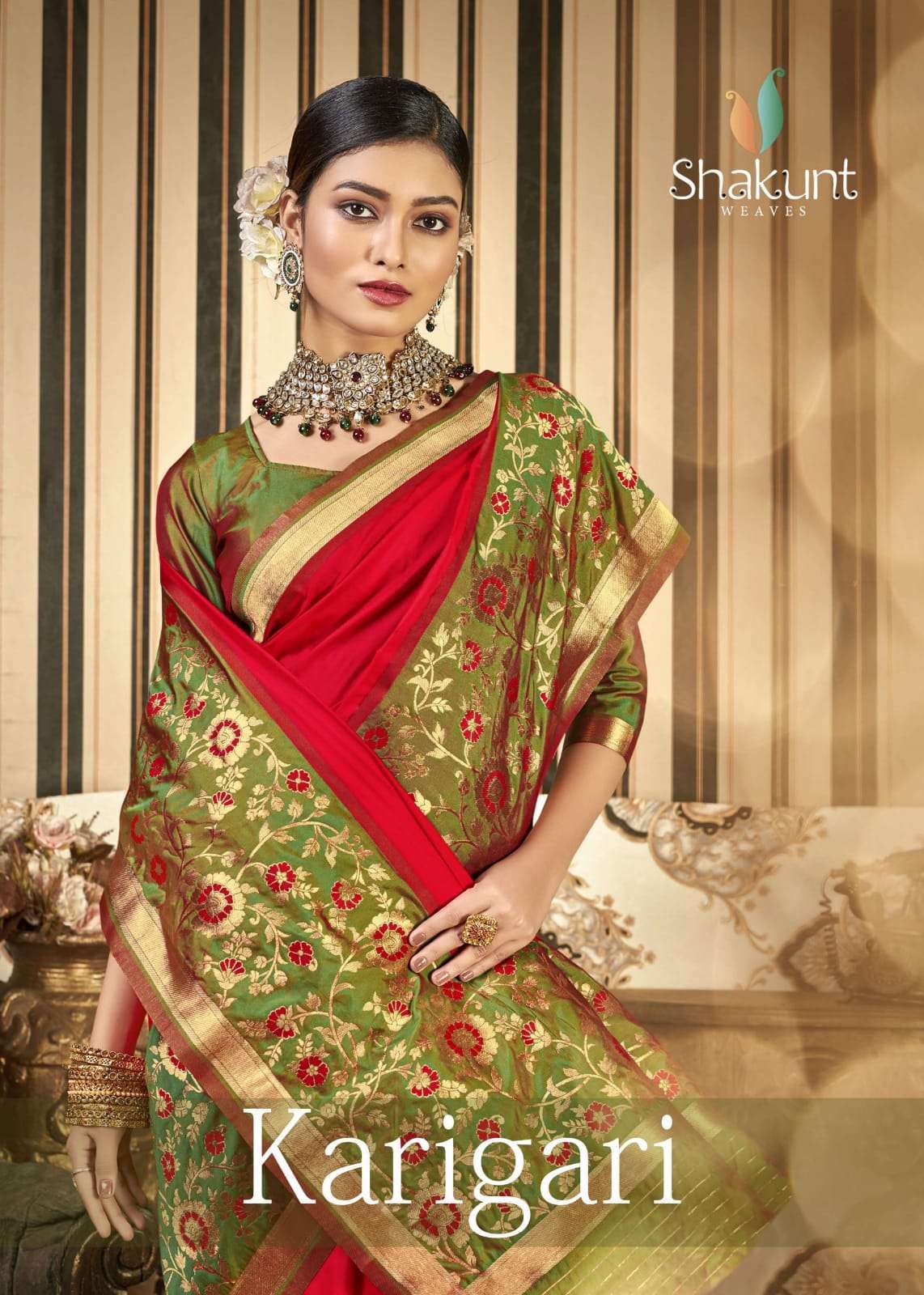 shakunt saree karigari series 12251-12256 art silk saree