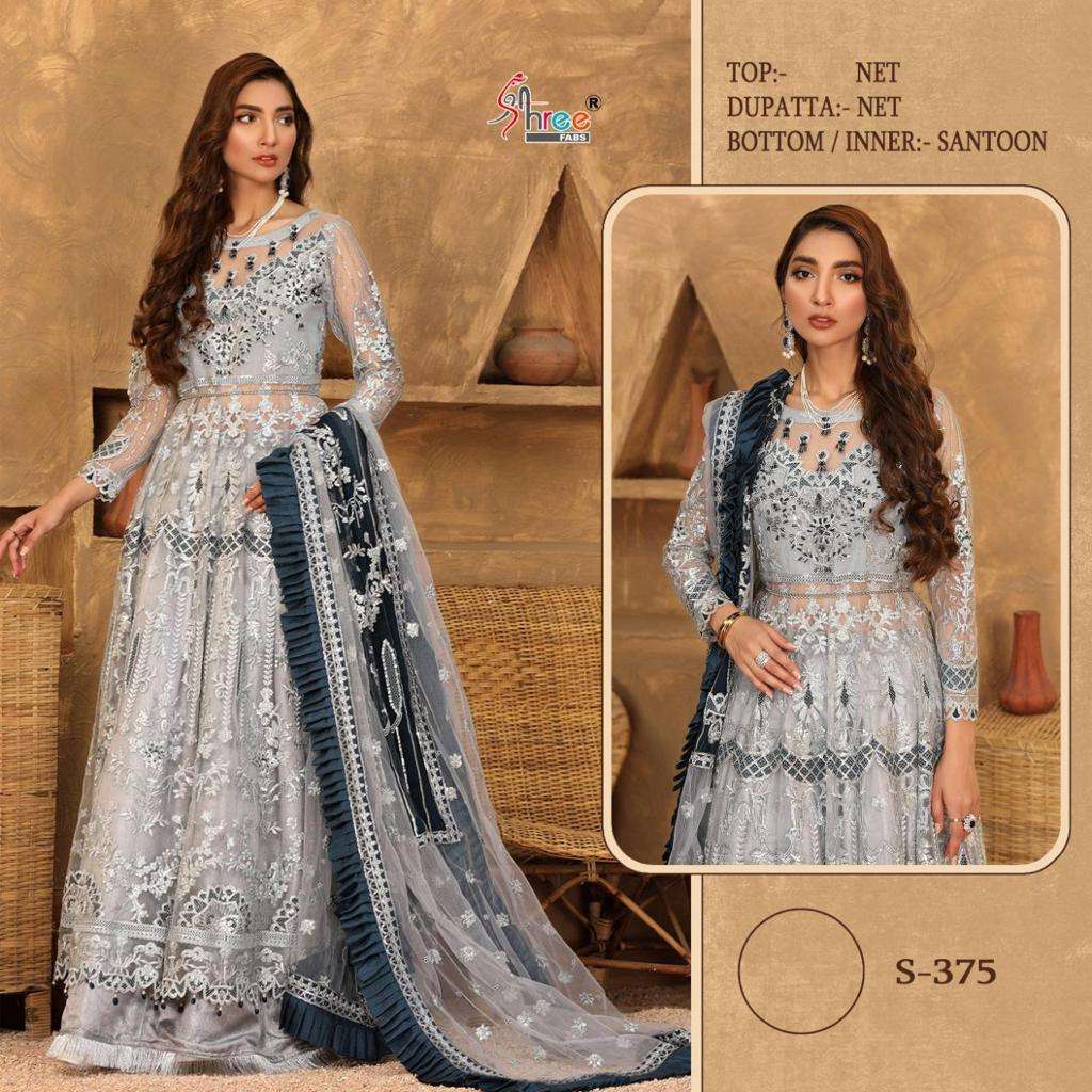 SHREE FAB S-375 DESIGNER NET SUIT 