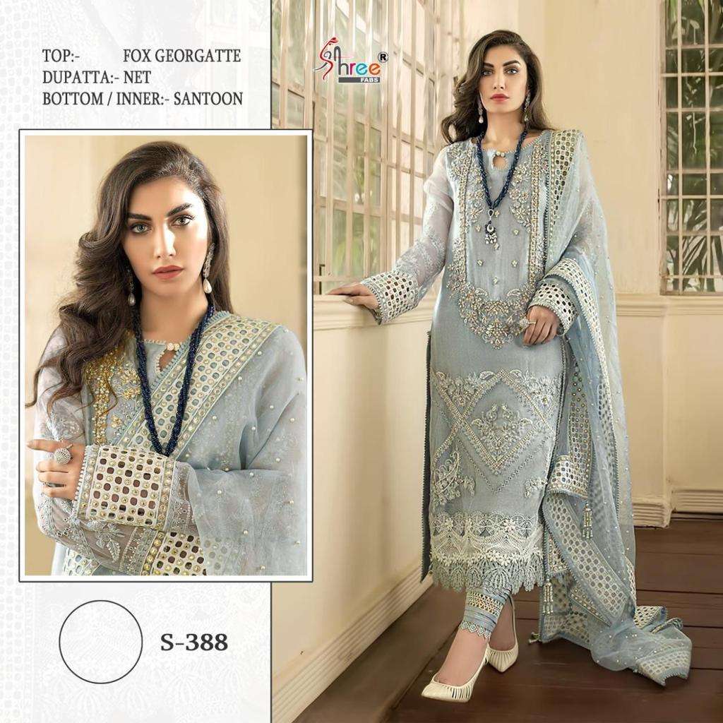 SHREE FAB S-388 DESIGNER GEORGETTE SUIT 