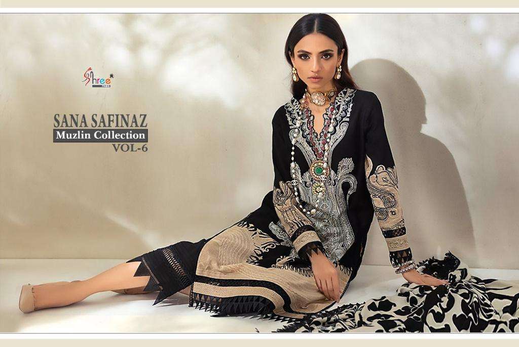 SHREE FAB SANA MUZLIN COLLECTION VOL-6 1476 DESIGNER COTTON SUIT