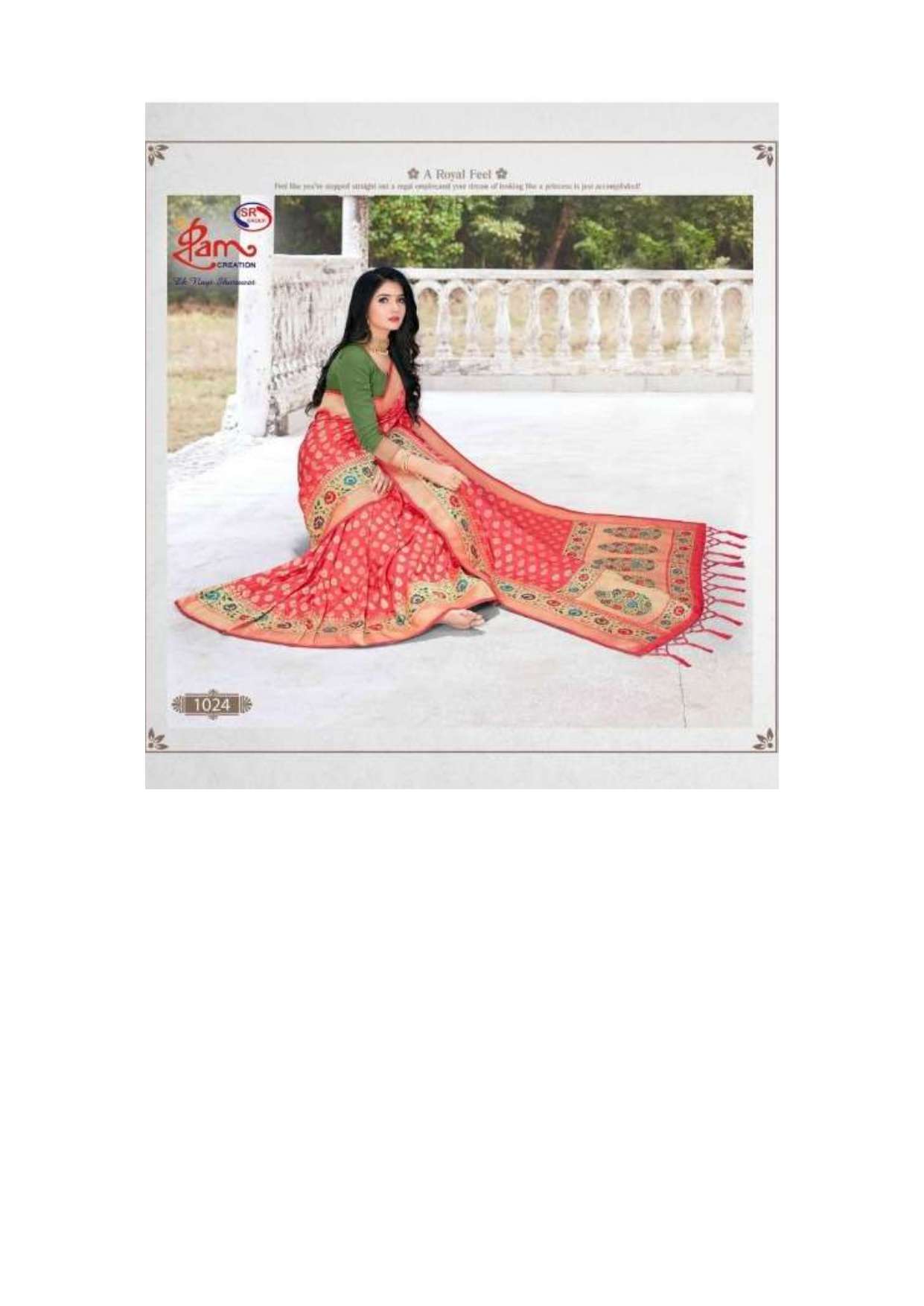 shree ram raj gharana series 1021-1024 banarasi silk saree