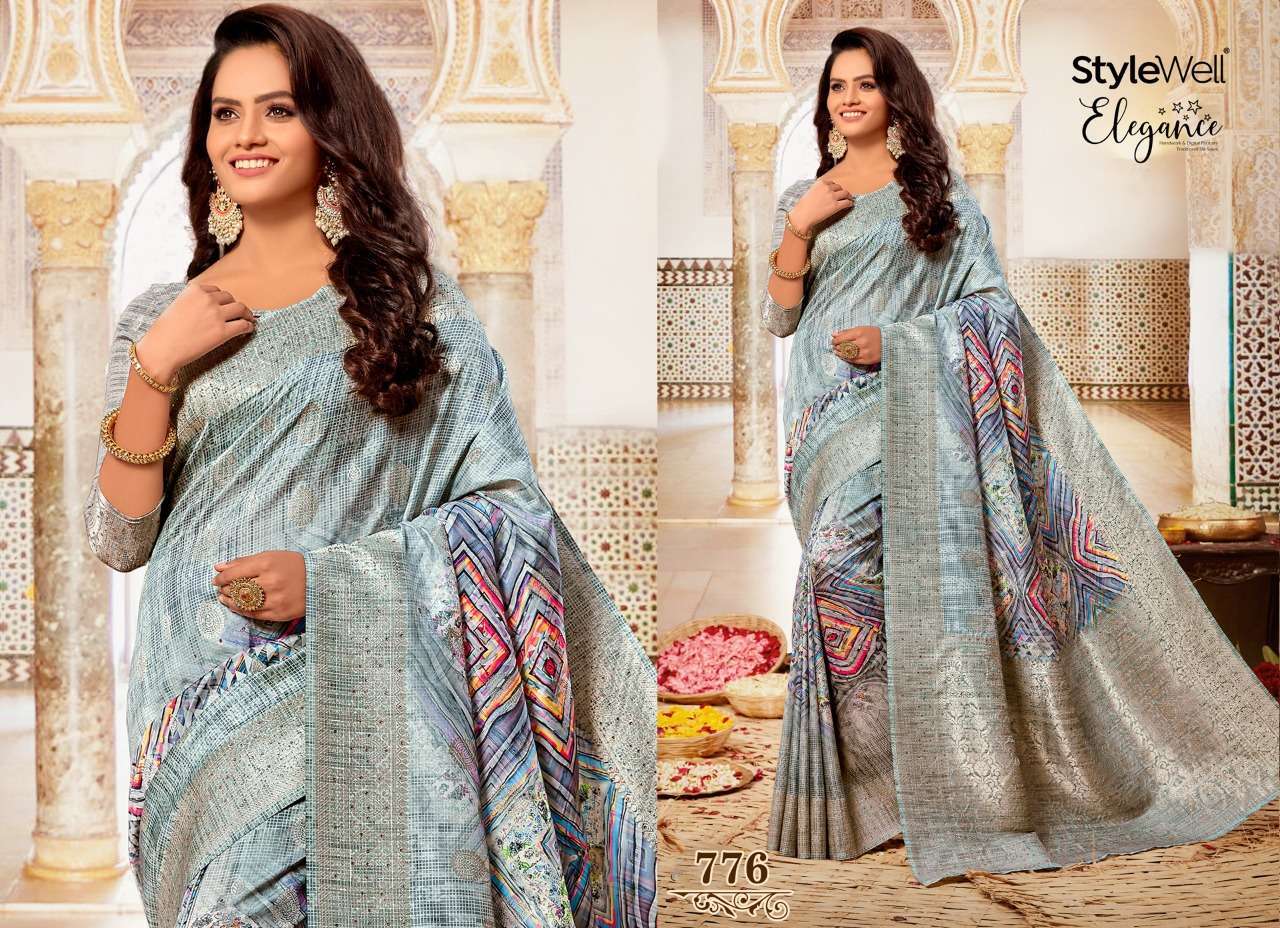 stylewell elegance series 771-777 jacquard silk saree